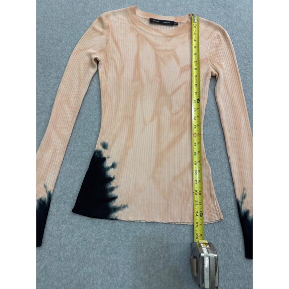 Proenza Schouler Apricot Pink Tie-Dye Ribbed Sweater – Size X - Picture 4 of 8